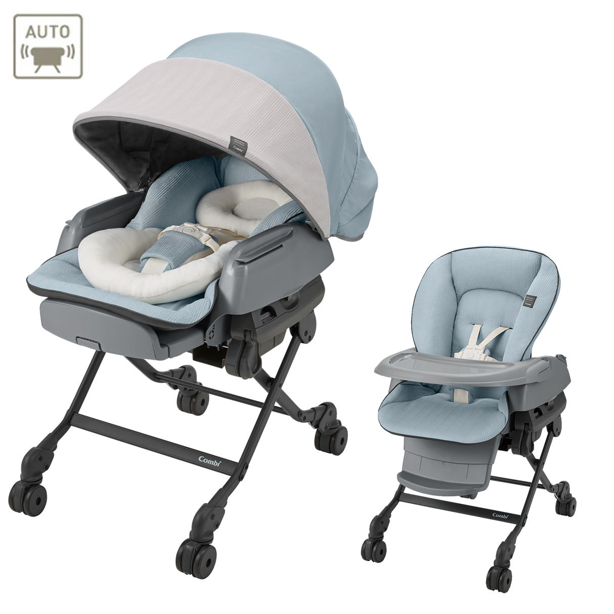 Combi Nemulila Bedi Long 兩用餐搖椅BL（日本電動版） – cuddlebabyhk